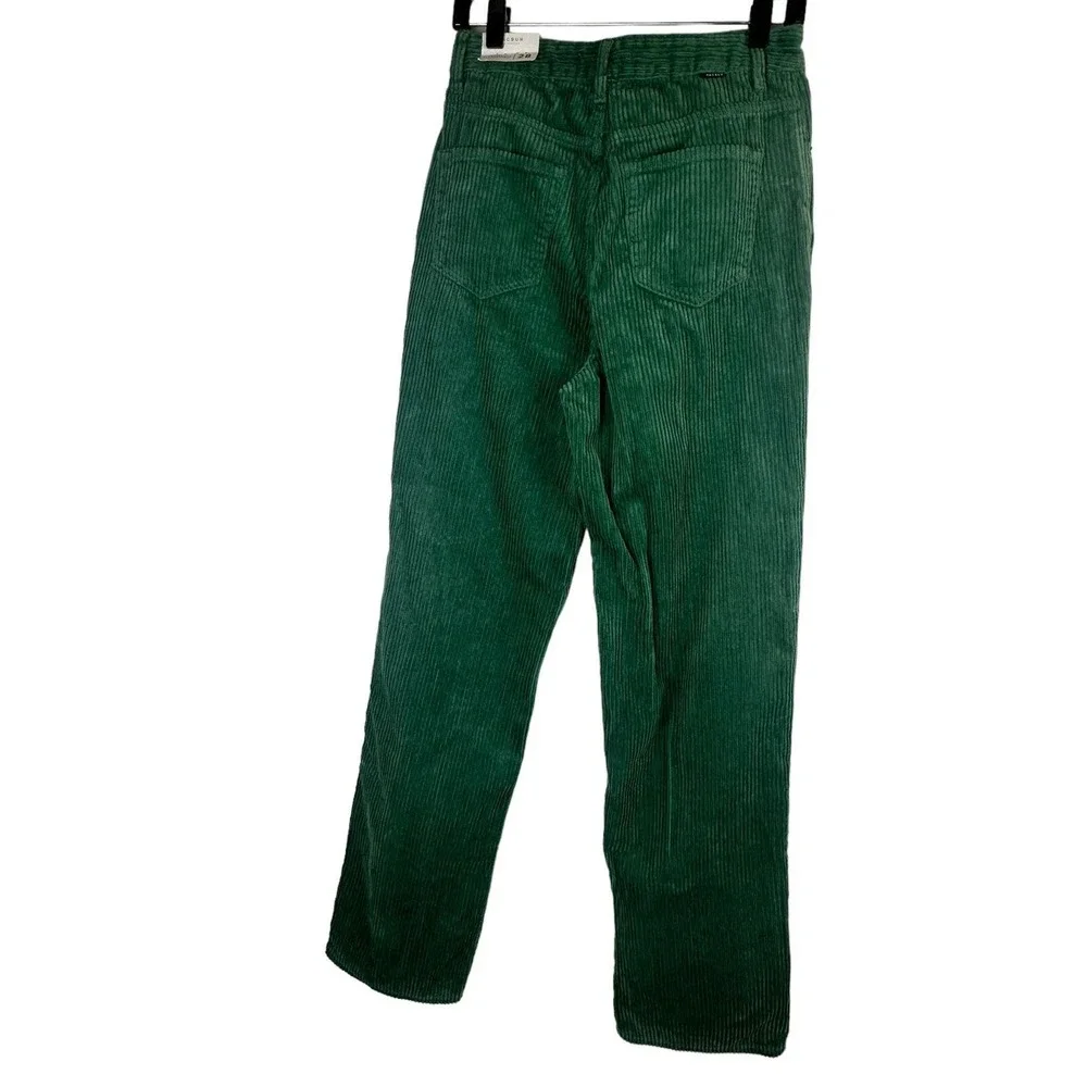 NWT PacSun Green Corduroy Embroidered Boyfriend Jean Doodle Baggy Womens Size 28 - Picture 8 of 16